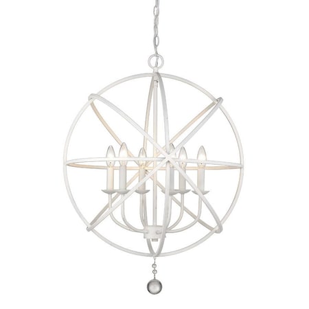 Z-Lite Tull 6 Light Chandelier, Matte White 458-24MW
